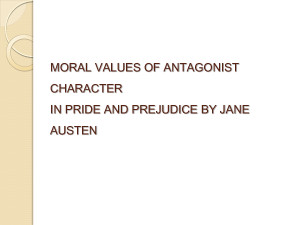 moral values of antagonist character in pride and prejudice by1500
