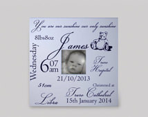 New baby plaque, Christening gift, present for Godparents, Nursery ...
