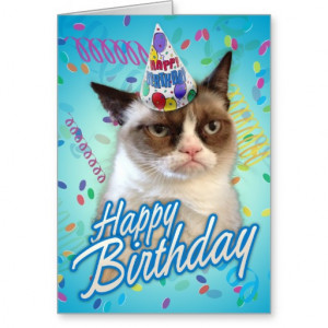 Happy Birthday Grumpy Cat Greeting Cards