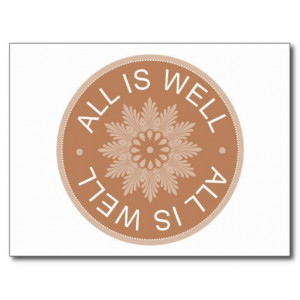 word_quotes_all_is_well_inspirational_postcard ...