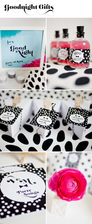 Flirty Good Night Polka-dot wall kits,