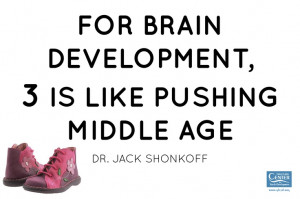 quote on how critical the first three year are to brain development.