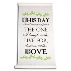 This Day I Will Marry My Friend..love quote on Wedding Aisle Runner