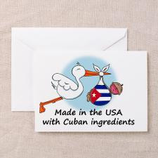 stork baby cuba 2 Greeting Card for