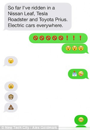 don't stop using emojis! This is the first word-based text the couple ...