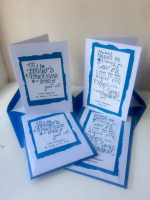 William Shakespeare Quotes Handmade Father's Day Cards