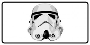 storm trooper white License Plate, storm trooper white License Tag