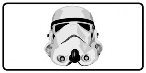 storm trooper white License Plate, storm trooper white License Tag