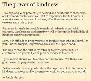 The power of kindness