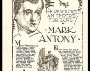 Mark Antony (Marcus Antonius) - Roman Politician and General, friend ...
