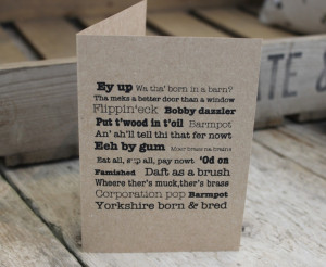 ... little button co shop the yorkshire collection yorkshire sayings card