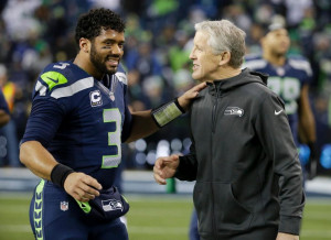 Russell Wilson, Pete Carroll (r.) and the Seahawks are heading back to ...