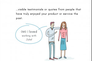 visible testimonials or quotes from people that have truly enjoyed ...