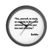 Buddha Love Quote Wall Clock for