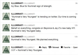 The ILLUMINATI welcomes Beyonce's child into the world