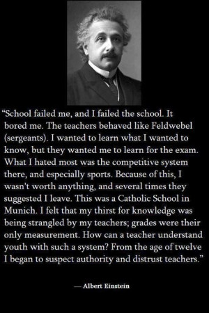 Albert Einstein quote about school