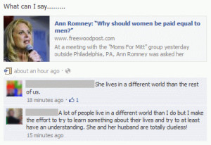 ... Romney, wife of Republican presidential candidate Mitt Romney