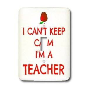... Cant Keep Calm Im A Teacher. Red, Apple - Single Toggle Switch