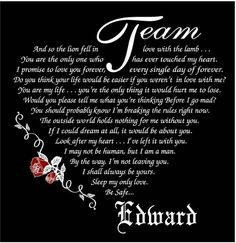 Team Edward is the only one for me!