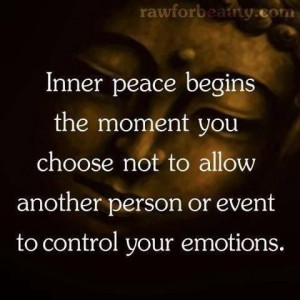 Inner strength = inner peace. Duh.