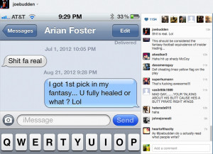 bossip evan ross arian foster twitter picture arian foster on ...