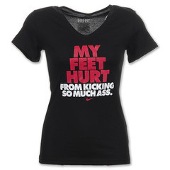 Nike Dri-FIT My Feet Hurt From Kicking So Much A** Women's Running Tee ...