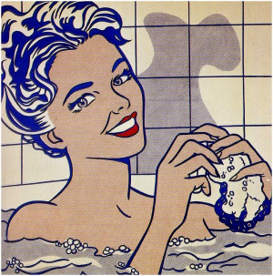 Mujer en el baño.