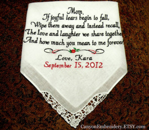 ... Wedding Hankie Sayings BridesMaid Gifts By Canyon Embroidery on ETSY