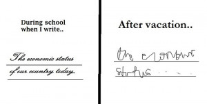 Funny photos funny handwriting school vacations