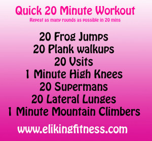 Friday Workout Try this quick workout to get