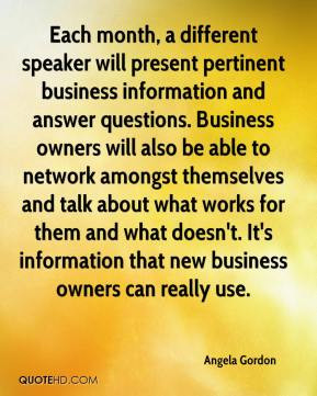 pertinent business information and answer questions. Business owners ...