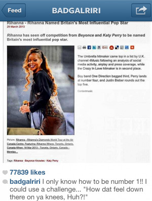 Do you think that Rihanna is throwing shade at Beyonce?