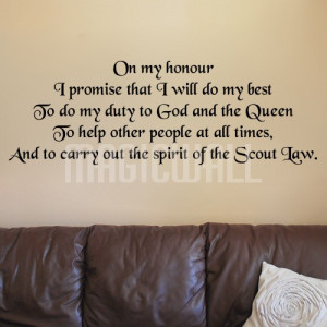 Home » On My Honour - Wall Quotes - Wall Decals