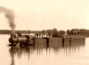 Missouri-Kansas-Texas train under several feet of water,1904.