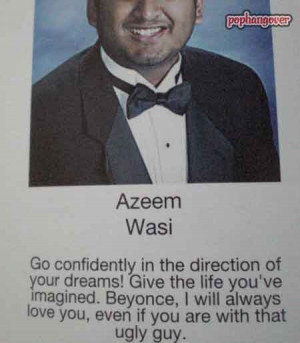 This guy loves Beyonce, and used his senior yearbook quote to let you ...