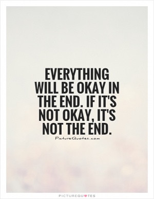 Note to self. Everything is going to be okay.