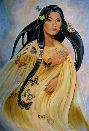 Cherokee Butterfly Woman ~ Linda Rous