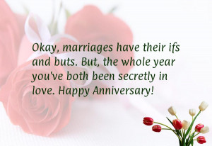 the whole year you've both been secretly in love. Happy Anniversary ...