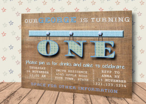 ... , digital first birthday invitation, 1rst birthday, turning one
