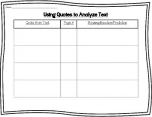 Using Quotes to Analyze Text