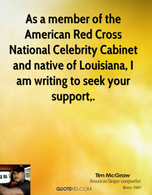 As a member of the American Red Cross National Celebrity Cabinet and ...
