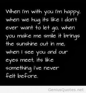 When Im with you Im happy quote