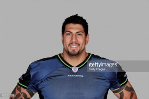 News Photo Jason Babin of the Seattle Seahawks poses for his