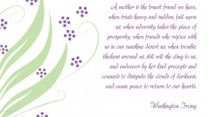 Motivational wallpaper on Mother's Day : A mother is the truest friend ...