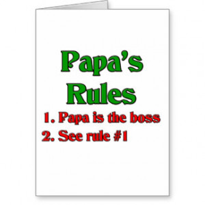 Papa Is The Boss Greeting Cards
