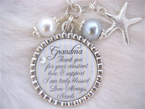of the BRIDE Grandmother of the Groom Gift Inspirational quote ...