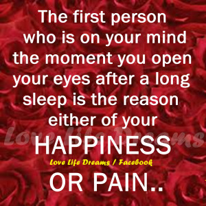 The first person on your mind