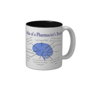 funny pharmacist gifts atlast of a pharmacist s brain t shirts mugs ...