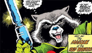 Rocket Raccoon was created in 1975 for the black-and-white Marvel line ...