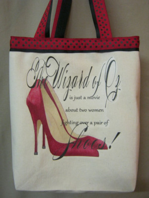 Wizard of Oz Red Shoes Cotton Canvas 13.5